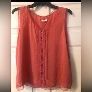 J.Jill Rose colored sleeveless blouse. Size M.